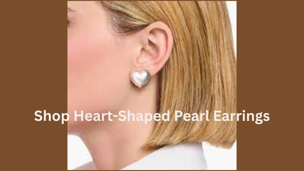 shop heart-shaped pearl earrings